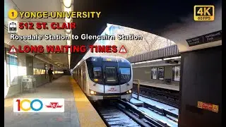 TTC POV Walk: Rosedale Station to Glencairn Station Via St. Clair Station【4K 60FPS】
