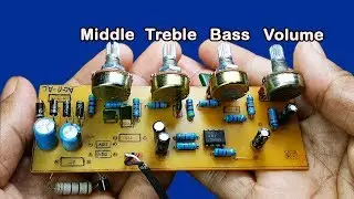 How to make Bass Treble Middle Volume controller circuit​​ IC 4558D at home