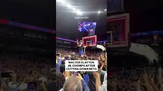 Florida's Walter Clayton Jr. performs Gator Chomp after cutting down nets! |  College Basketball