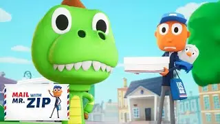 Dinosaur Mail Delivery Song! | @MailWithMrZIP Fun Mailman Cartoons for Kids Songs