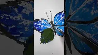 Easy butterfly painting🦋#rifanaartandcraft #shorts #art #butterfly