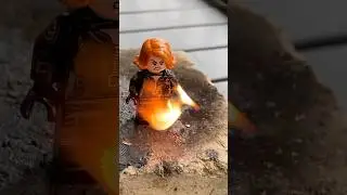 Melting LEGO Black Widow! #lego #fire #marvel #disney #blackwidow