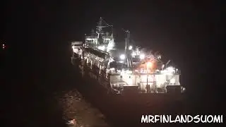 Last departure from Mariehamn for Rosella in Viking Line's history 8 January 2023 Time 18:00