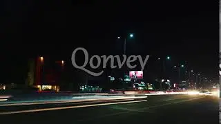 Night Traffic timelapse road vehicle light trails India Delhi | Stock Video | Qonvey