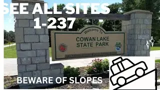 UPDATED SITES @Cowan Lake State Park Sites. BEWARE OF SLOPES!