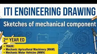 Sketches of mechanical component in automobile (chapter 2) || Engineering Drawing ||