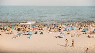 People On The Beach Stock Video
