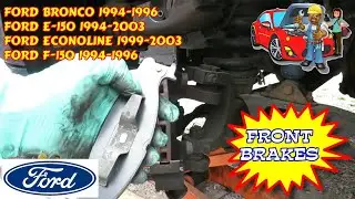 Ford Bronco E150 Econoline Van F150 Pickup Front Brake Pads Replacement