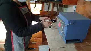 esmalte al fuego, aplicación Stencil