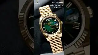 2024 Rolex Day-Date NEW RELEASE Green Ombr&eacute; Roman Dial Yellow Gold President Ref. 228238 Full Set