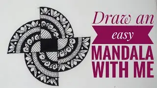 Mini mandala art for Beginners | step by step tutorial for all ages #minimandala