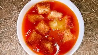 Dhaba Style Tomato Soup#streetfood#shorts#recipe#tomato#healthy#winterrecipe#ytshorts#soup #tamatar 