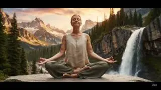 Yoga Meditation at a Hidden Mountain Waterfall 🌿 | Deep Nature Connection