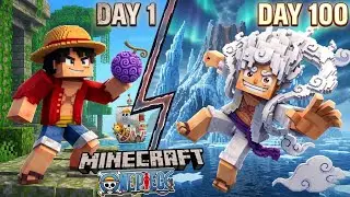 I Survived 100 days as a Luffy In Minecraft Hardcore!