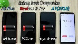 Samsung A7 (2018) Triple Camera Vs Realme 2 Pro Vs Samsung J6 Plus Battery Drain Comparision !!