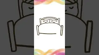Draw a cute bed #cartoon #shorts #doodle #easydrawing #cute #drawing #illustration  #art #doodleart