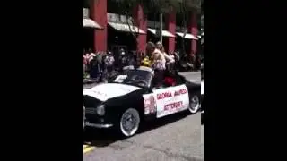 Gert driving Gloria Allred in the 2012 LA Gay Pride Parade