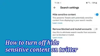 How to turn off hide sensitive content on twitter