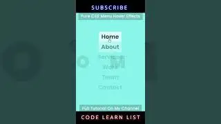 Css Menu Hover Effects 