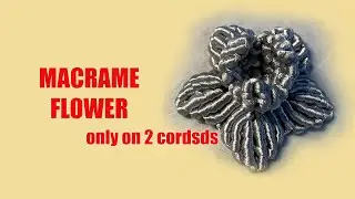 DIY Easy Macrame Flower on Two Cords
