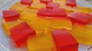 #Homemade jelly ❤️💛#jelly for Falooda 💛❤️#jelly for fruit salad ❤️💛#summer special recipe