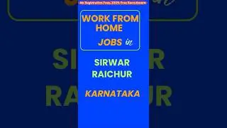 Work from Home Jobs in Sirwar   Raichur   Karnataka #work #online #job #free