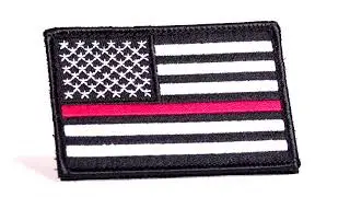 Thin Red Line American Flag Patch