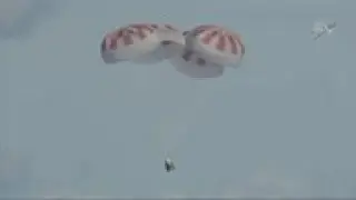 SpaceX crew capsule in Atlantic splashdown
