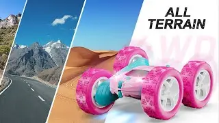 Remote Control Car for Girls, 2.4 GHZ Double Sided RC Stunt Car 360&deg; Rotating Remote Control Crawler