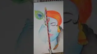 #Happy_Janmashtami 🌺🙏🏻🌹// Tara Artwork//Krishna painting// #youtubeshorts