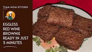 Eggless Red Wine Brownie Recipe with Biscuits | Simple & Easy Desserts
