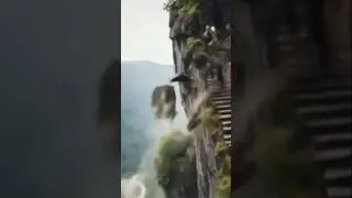 #AI Cliff Path Collapse Caught From Above!