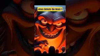 Jesus Defeats the Beast-1 #shorts #youtube #youtubeshorts #bible #hell #Satan #god #viral  #jesus