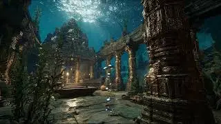 द्वारका की खोई नगरी 🙏 Underwater Dwarka Temple Ambience - 2 Hours Deep Meditation Music 4K