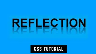 Awesome Reflection Effect Using Only HTML & CSS 