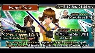 Selphie Banner Pulls. Squall EX BANNER! - Dissidia Final Fantasy: Opera Omnia