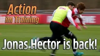 1. FC K&ouml;ln: Jonas Hector nach seiner Verletzung voll im Mannschafts-Training