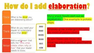 Elaboration in Expository Writing, Part 1