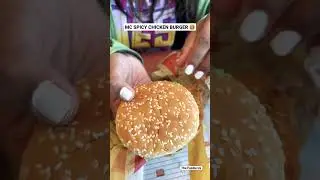 Mc Spicy 🥵Chicken Burger! #foodreview #youtubeshorts #food #eating #burger #shorts #yummy #mcdonald