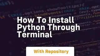 how to install python through terminal