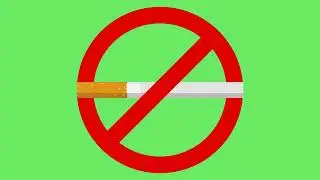 Smoking restricted area 4K animation on green screen free download