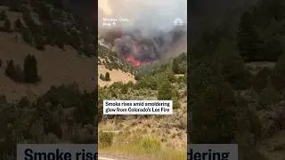 Video shows smoke and smoldering glow from the Lee Fire in Colorado