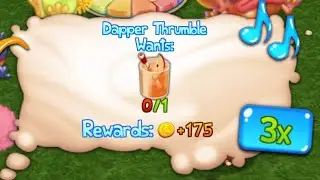 Giving Dapper Thrumble his apple juice
