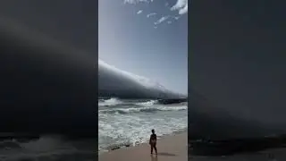 Tsunami clouds hit the coast of Portugal 🇵🇹 #travel #tsunami #portugal #beach #danger #life #clouds