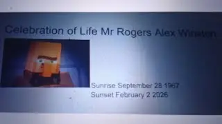 Celebration of Life Mr Rogers A.Winston in Minecraft