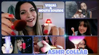 ASMR Visual con Brochas 👀 & Mouth Sounds 💋 | Colaboración en Español