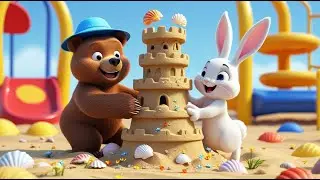 Cute Bear Train Adventure 🧸 | Fun Dinosaur & Animal Story for Kids ❤️