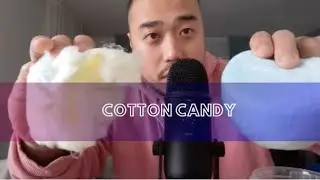 ASMR Eating Sounds - Cotton Candy ☁️🍭