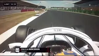Marcus Ericsson crash at British GP 2018