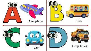 Vehicles Alphabet Song | A to Z Cars, Trucks, Planes for Kids